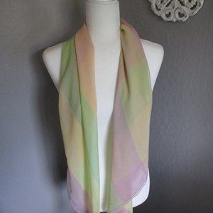 1960s sherbet striped silk scarf